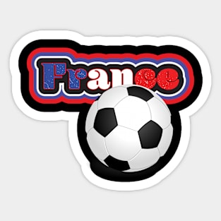 French Flag Football Vintage Sticker